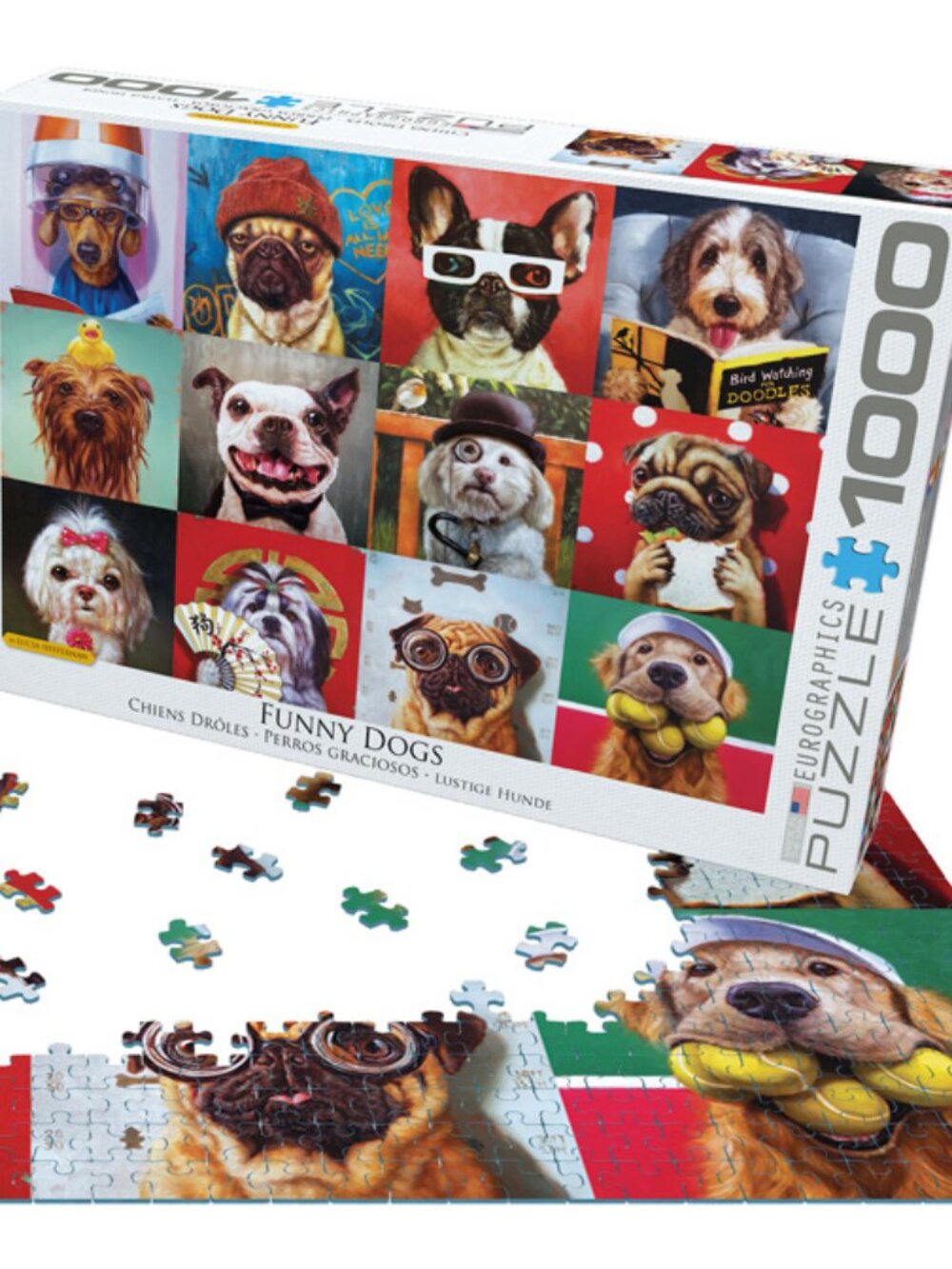 EuroGraphics Funny Dogs 1000-Piece Jigsaw Puzzle